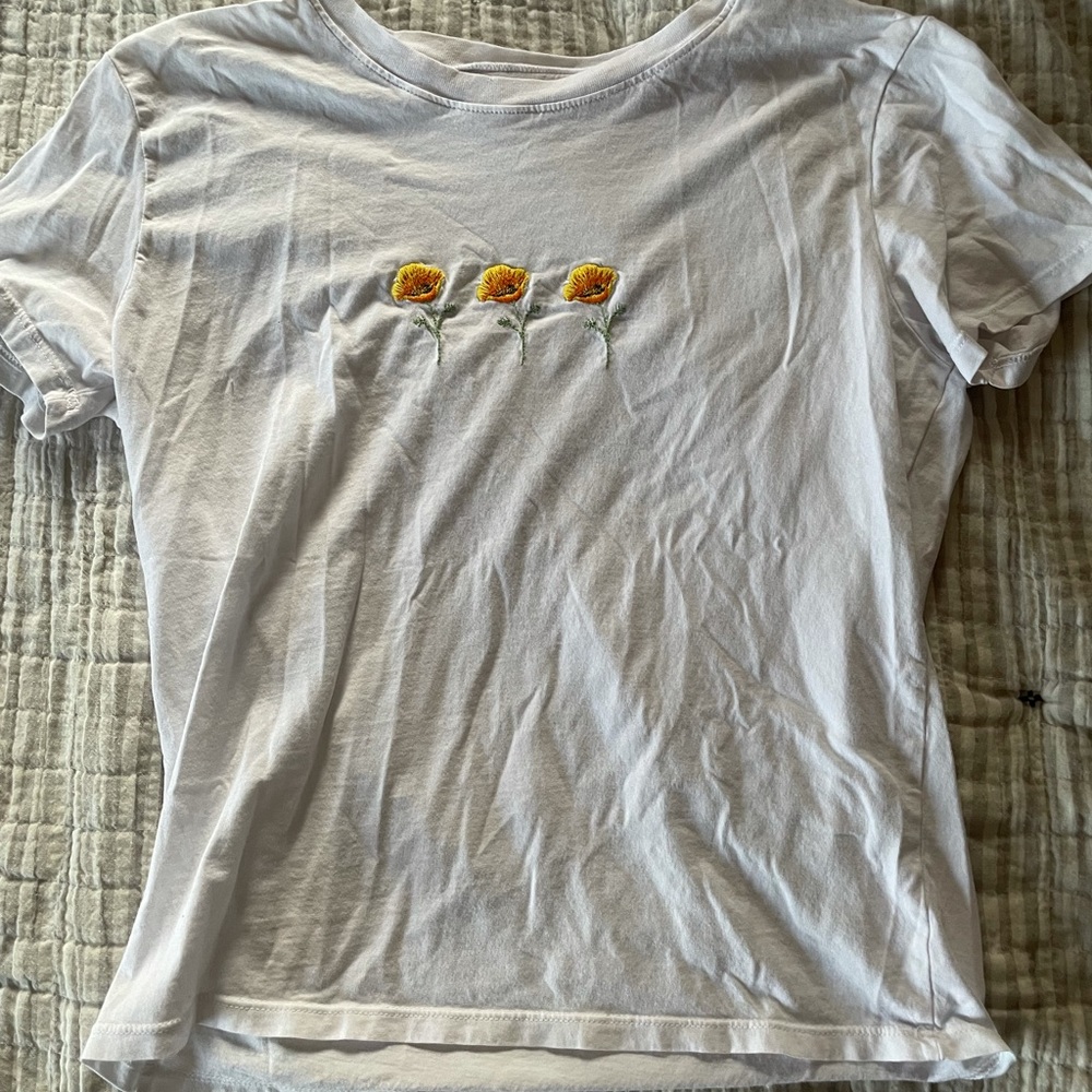 Embroidered Flower Tee